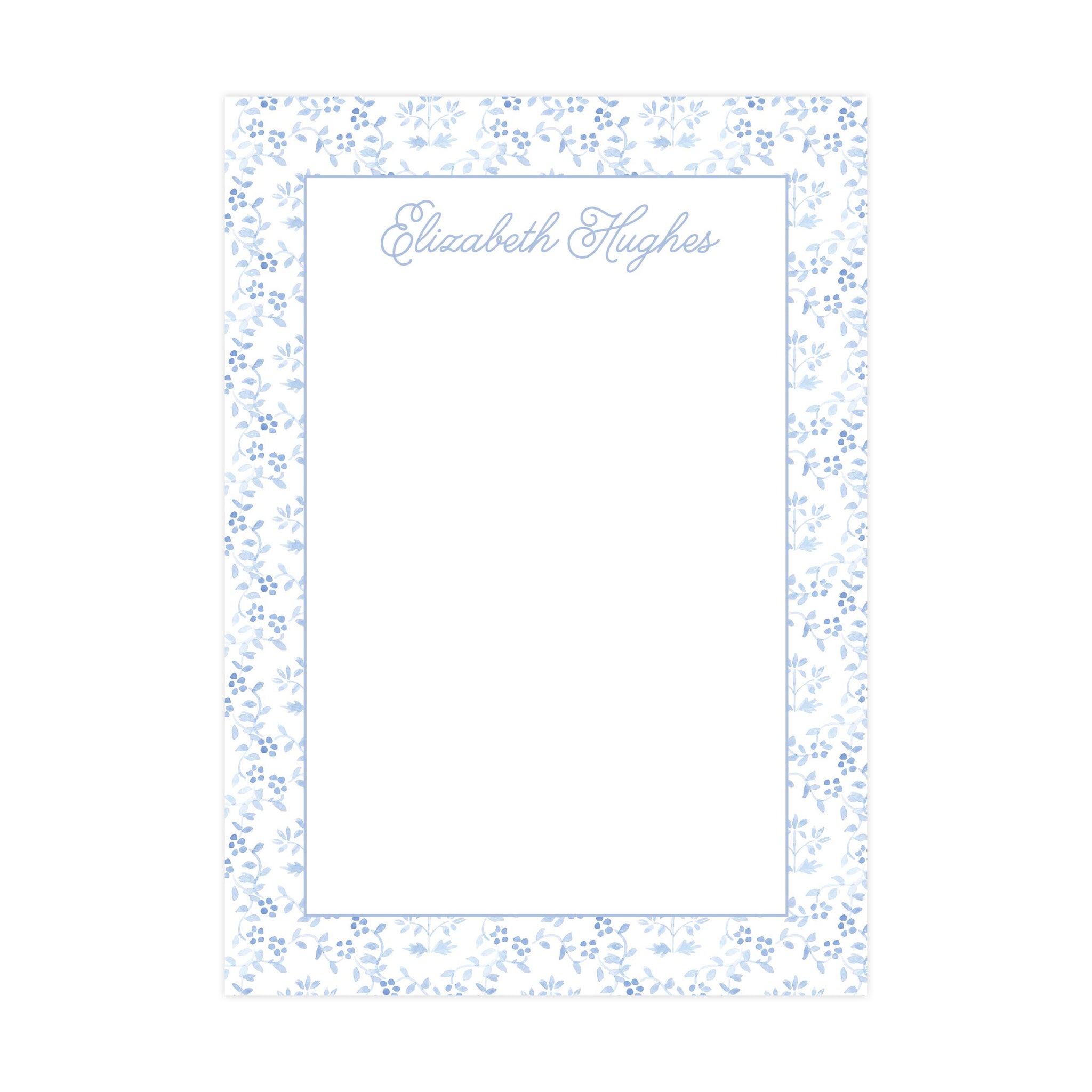 BLUE FLORAL | 5" X 7" NOTEPAD