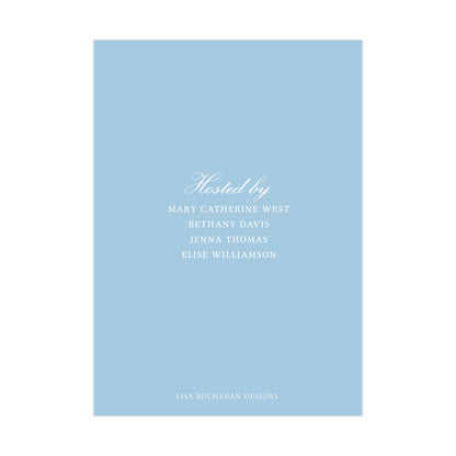 SIMPLE BLUE (TEXT ONLY) | BABY SHOWER INVITATION