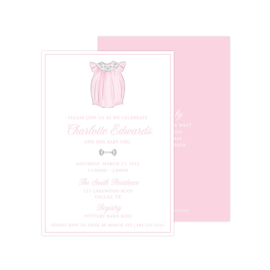 BABY GIRL BUBBLE | BABY SHOWER INVITATION