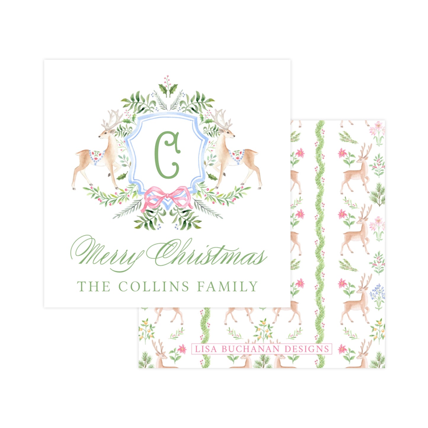 CHRISTMAS DEER CREST | CHRISTMAS GIFT TAGS