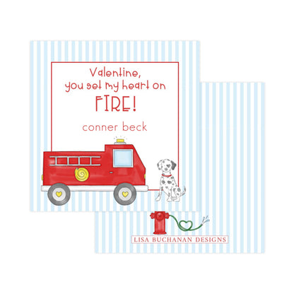 FIRETRUCK | VALENTINE'S GIFT TAGS