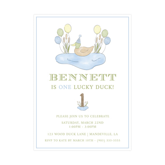 ONE LUCKY DUCK | INVITATION