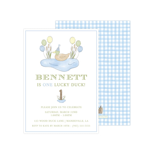 ONE LUCKY DUCK | INVITATION