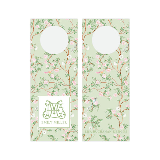 GREEN CHINOISERIE | WINE BOTTLE TAGS