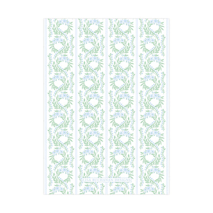 BLUE & GREEN FLORAL WREATH | BRIDAL SHOWER INVITATIONS