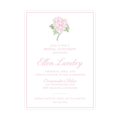 PINK HYDRANGEA | BRIDAL SHOWER INVITATIONS