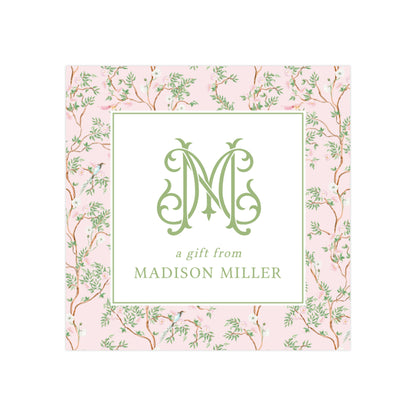 PINK CHINOISERIE | GIFT TAGS OR STICKERS