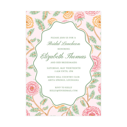 FULL BLOOM (ON PINK) | BRIDAL SHOWER INVITATIONS
