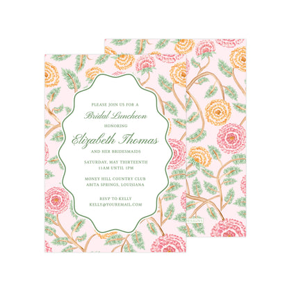 FULL BLOOM (ON PINK) | BRIDAL SHOWER INVITATIONS