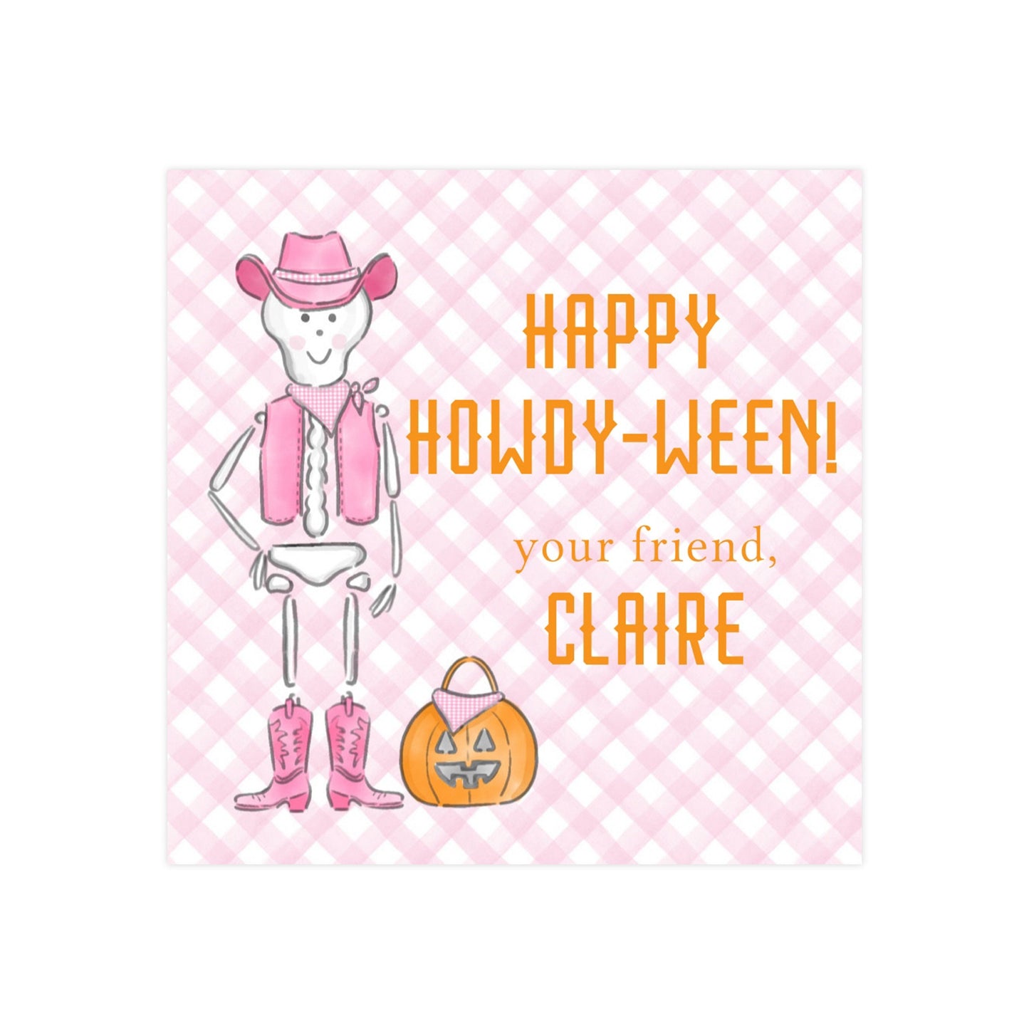 HAPPY HOWDY-WEEN (GIRL) | GIFT TAGS & STICKERS