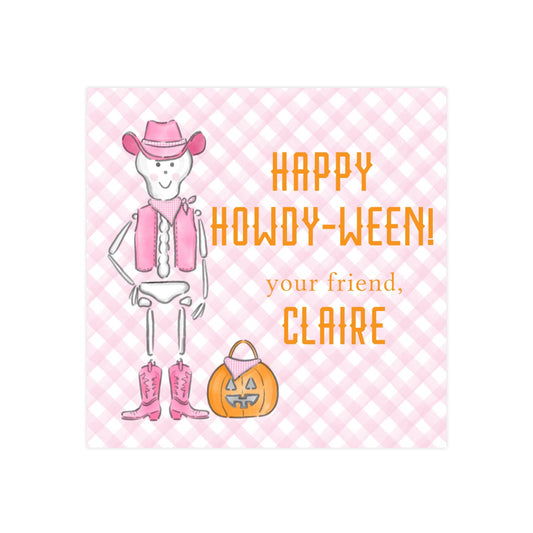 HAPPY HOWDY-WEEN (GIRL) | GIFT TAGS & STICKERS