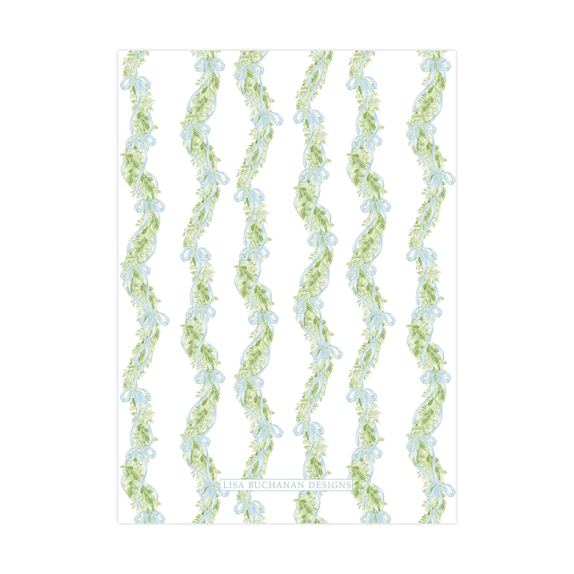 a repeating pattern of green and white leaves or vines, creating a visually appealing and harmonious design.