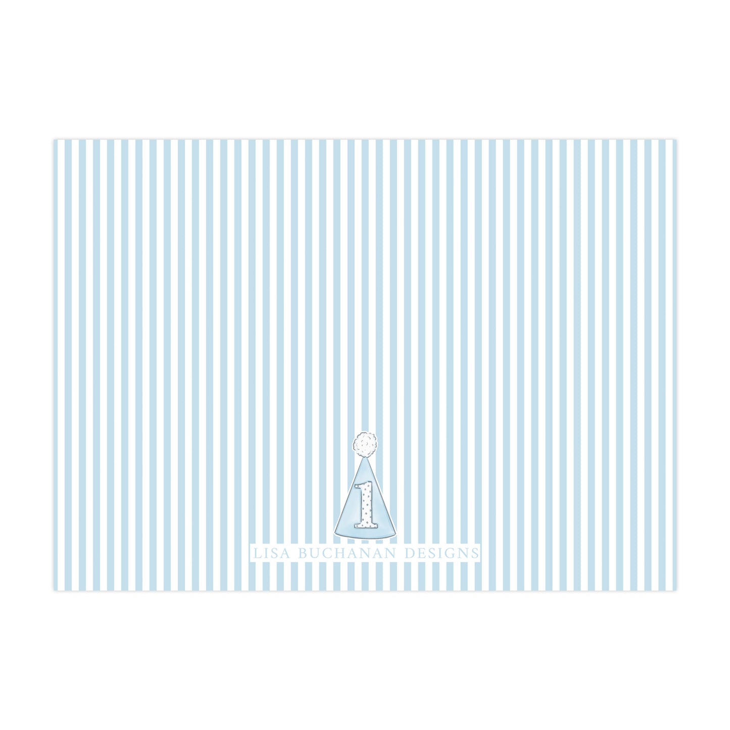 BLUE & WHITE HIGHCHAIR 1ST BIRTHDAY | INVITATION