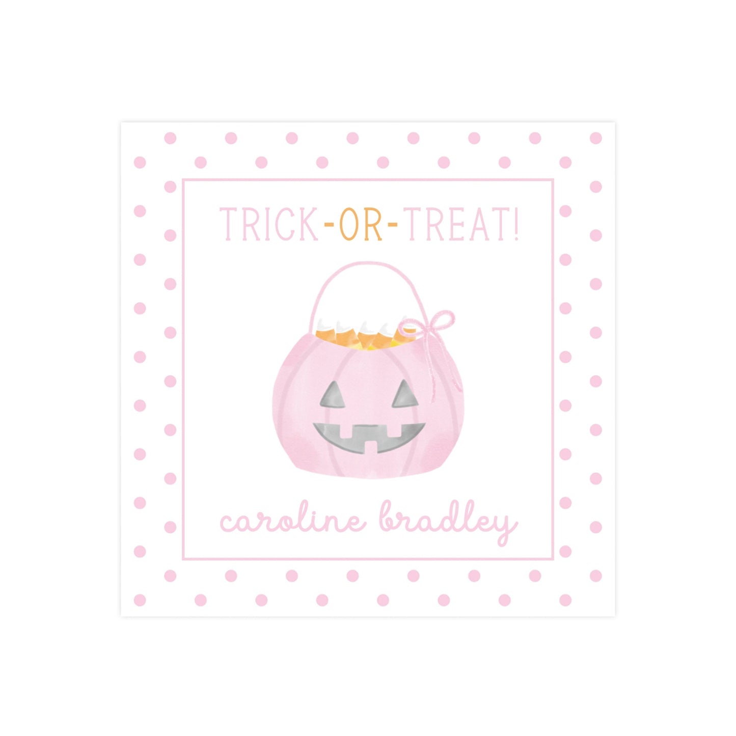 PINK PUMPKIN TRICK-OR-TREAT | GIFT TAGS & STICKERS