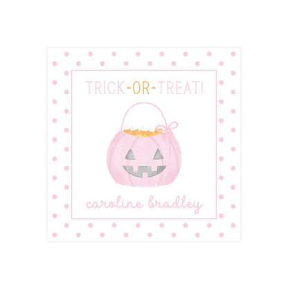 PINK PUMPKIN TRICK-OR-TREAT | GIFT TAGS & STICKERS