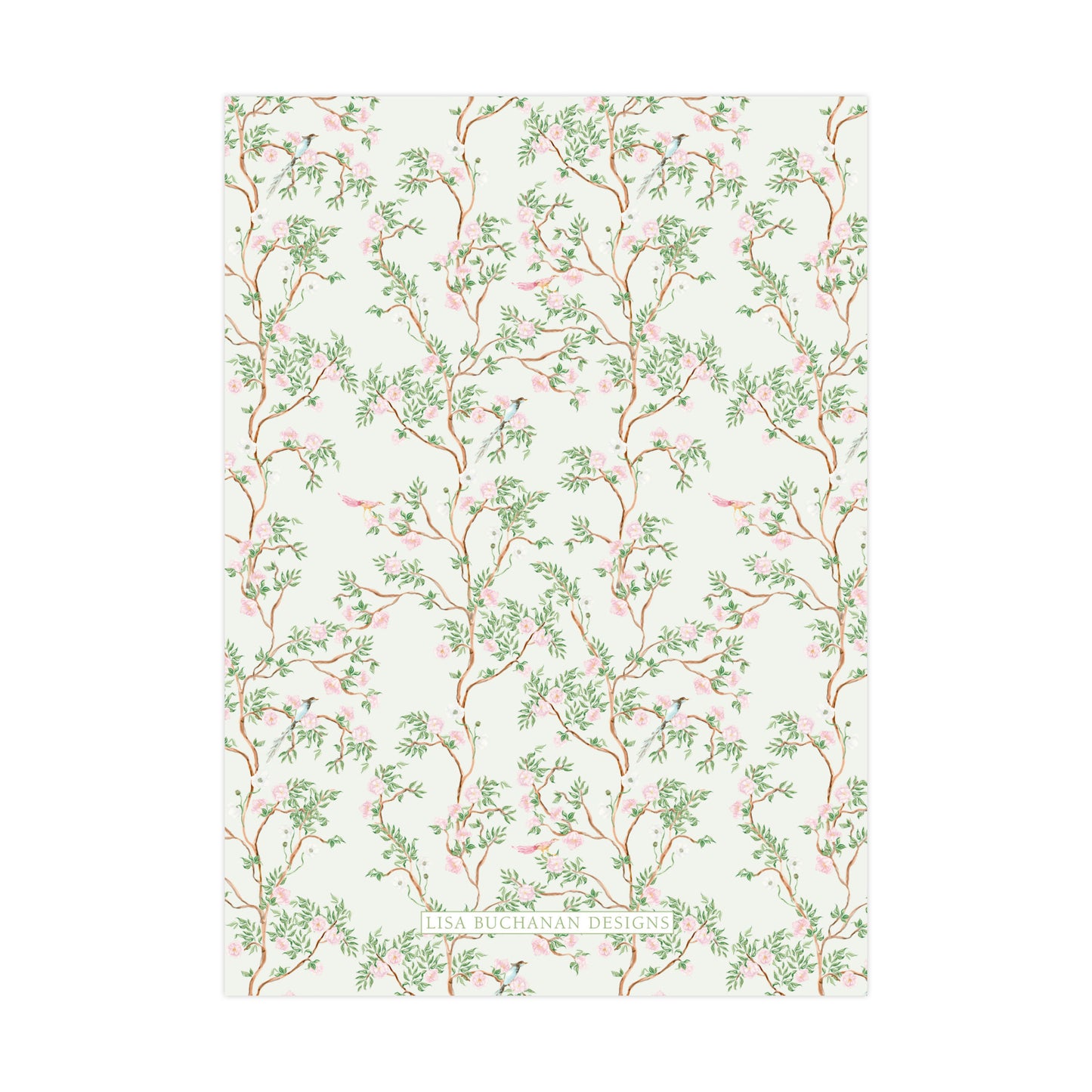 CHINOISERIE GARLAND - GREEN BACK | BABY SHOWER INVITATION