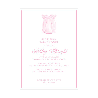HEIRLOOM BABY (PINK) | BABY SHOWER INVITATION