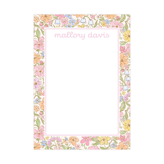 PINK DITSY FLORALS | 5" X 7" NOTEPAD