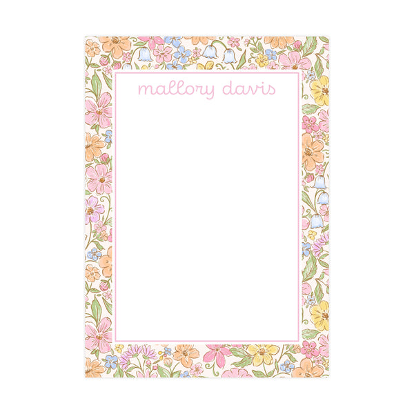 PINK DITSY FLORALS | 5" X 7" NOTEPAD