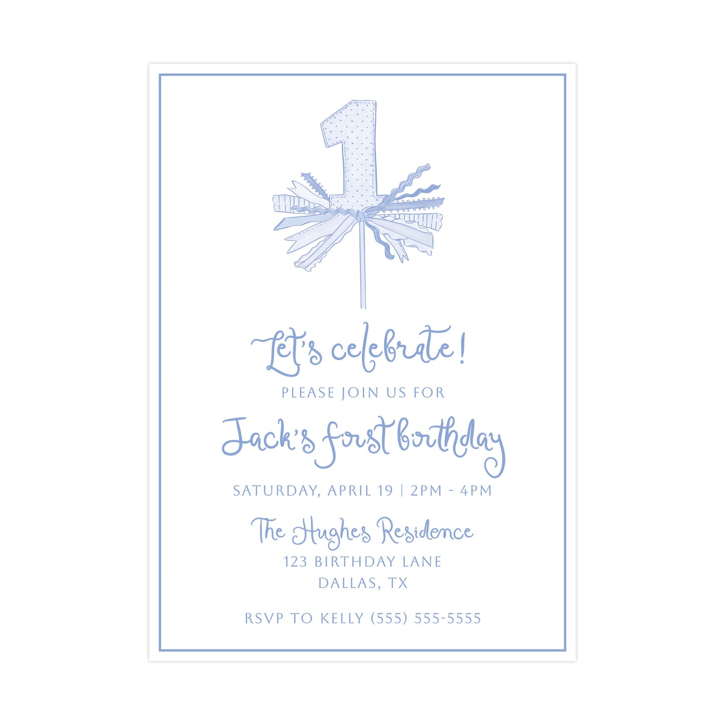 BLUE "ONE" | INVITATION