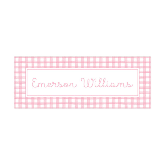 LIGHT PINK GINGHAM | LABELS & STICKERS