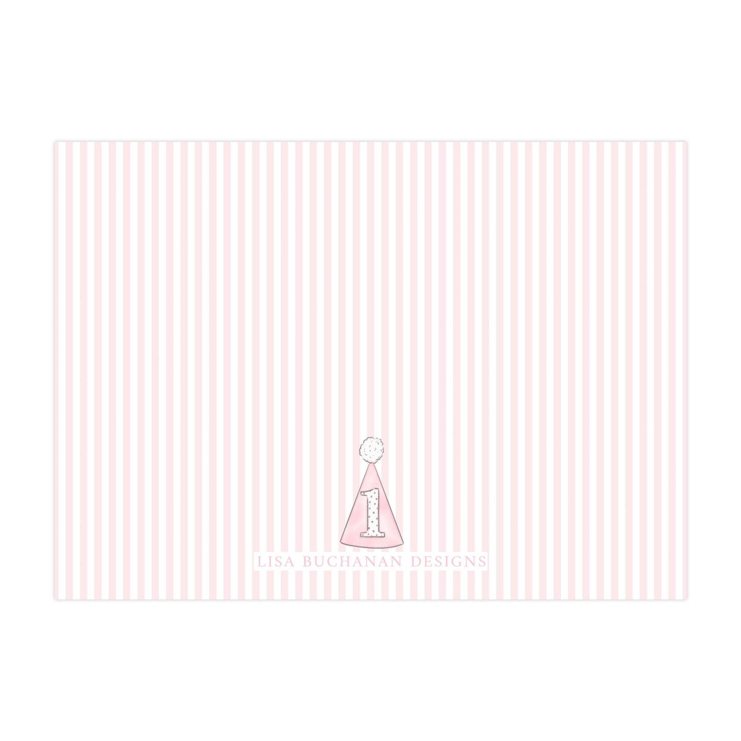 PINK & WHITE HIGHCHAIR 1ST BIRTHDAY | INVITATION