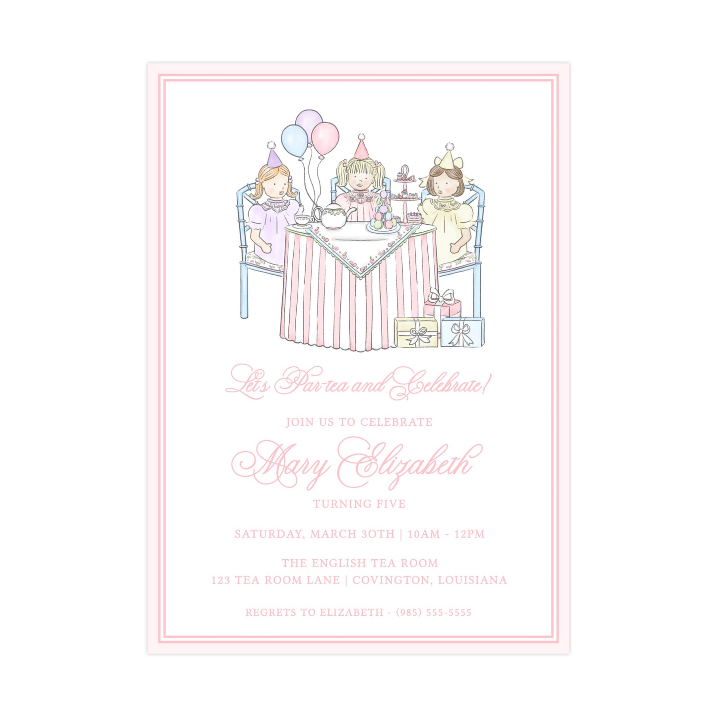 TEA PARTY (PINK) | INVITATIONS