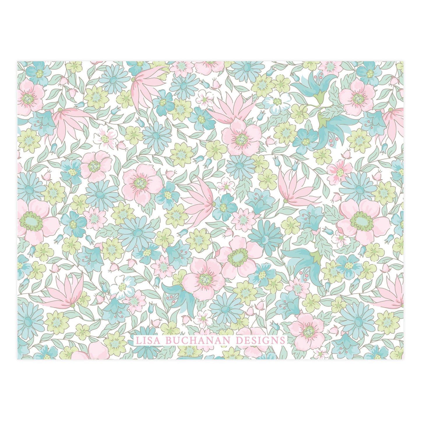 LIGHT GREEN FLORAL | NOTE CARDS