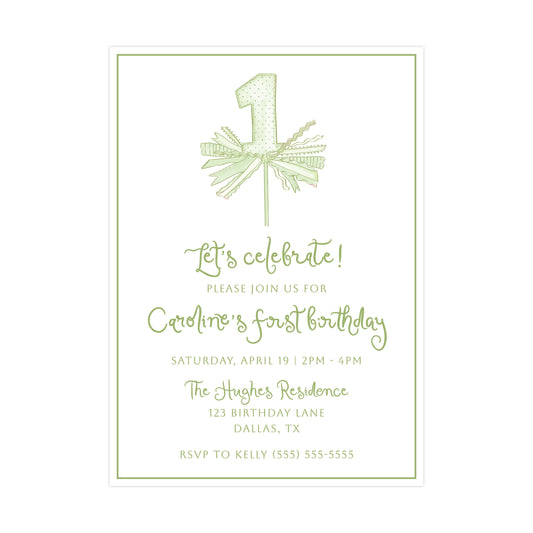 GREEN "ONE" | INVITATION