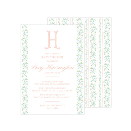 PINK FLORAL | BABY SHOWER INVITATION