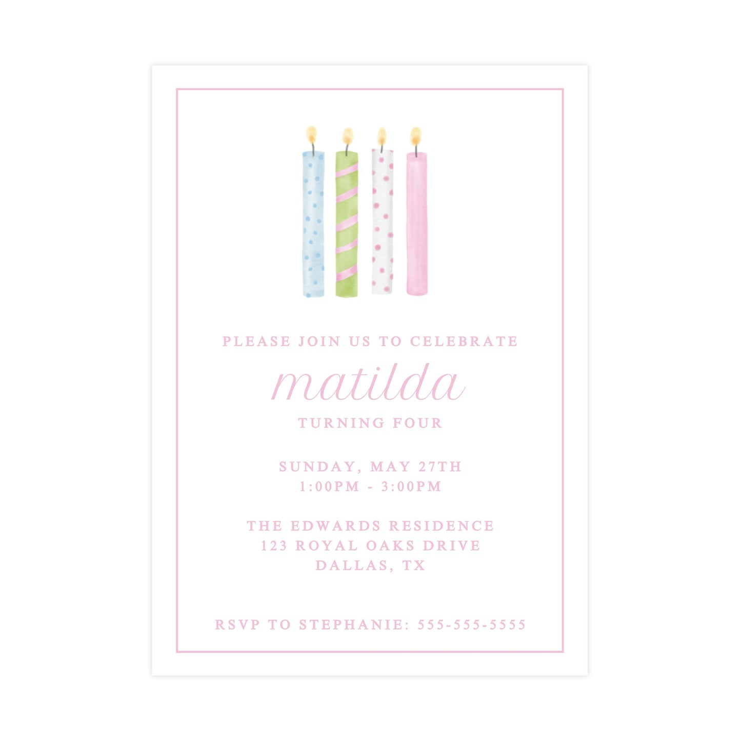 BIRTHDAY CANDLES | INVITATION