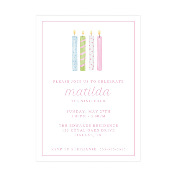 BIRTHDAY CANDLES | INVITATION