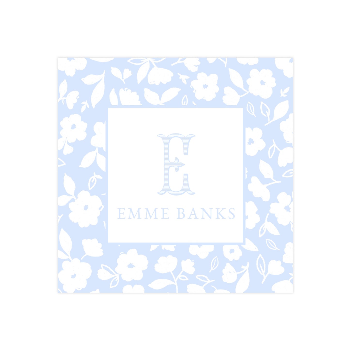BLUE FLORAL PATTERN | GIFT TAG