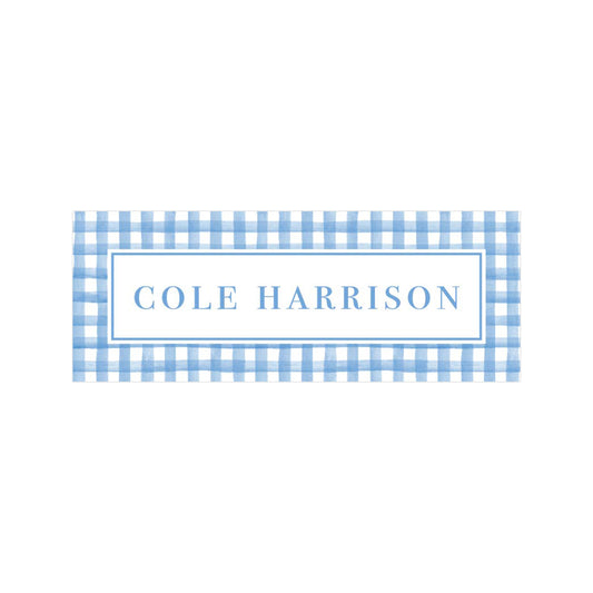 BLUE GINGHAM | LABELS & STICKERS