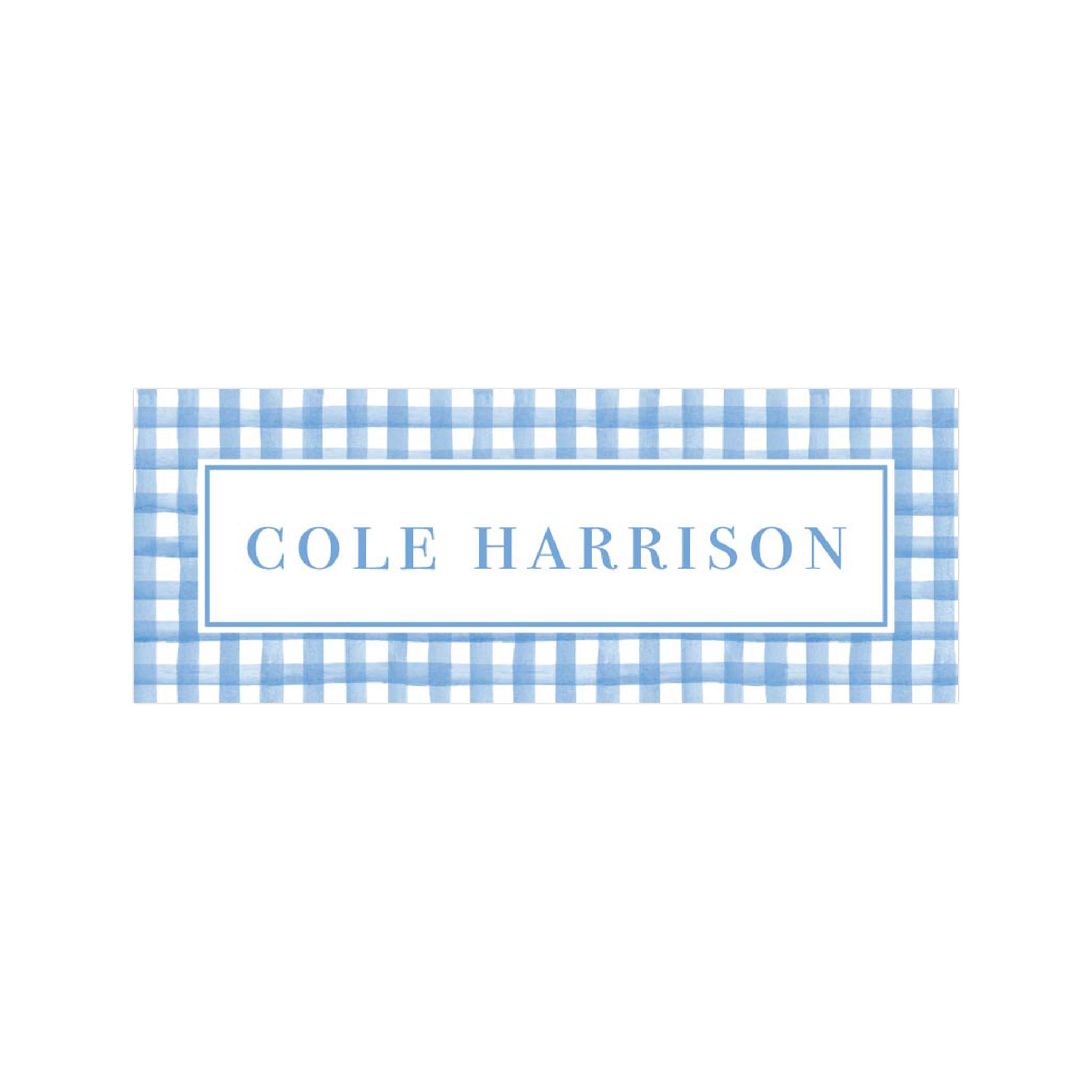 BLUE GINGHAM | LABELS & STICKERS