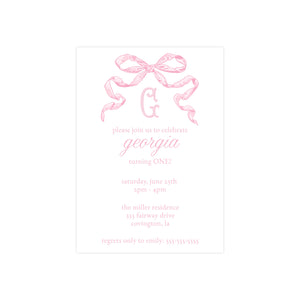 PINK BOW | INVITATIONS