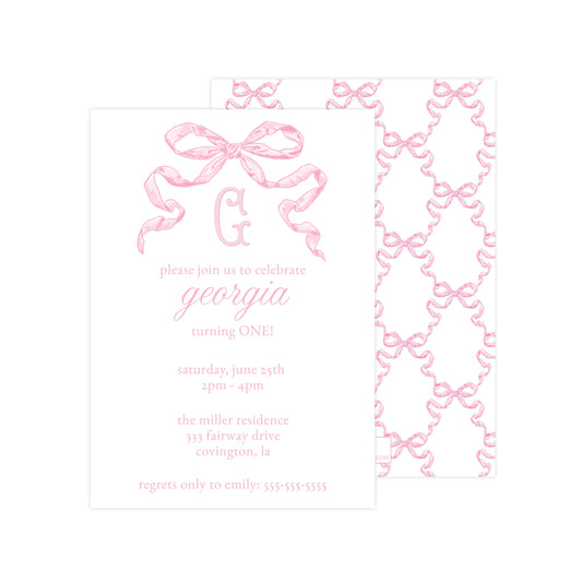 PINK BOW | INVITATION