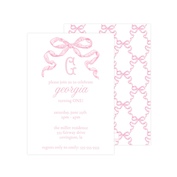 PINK BOW | INVITATIONS