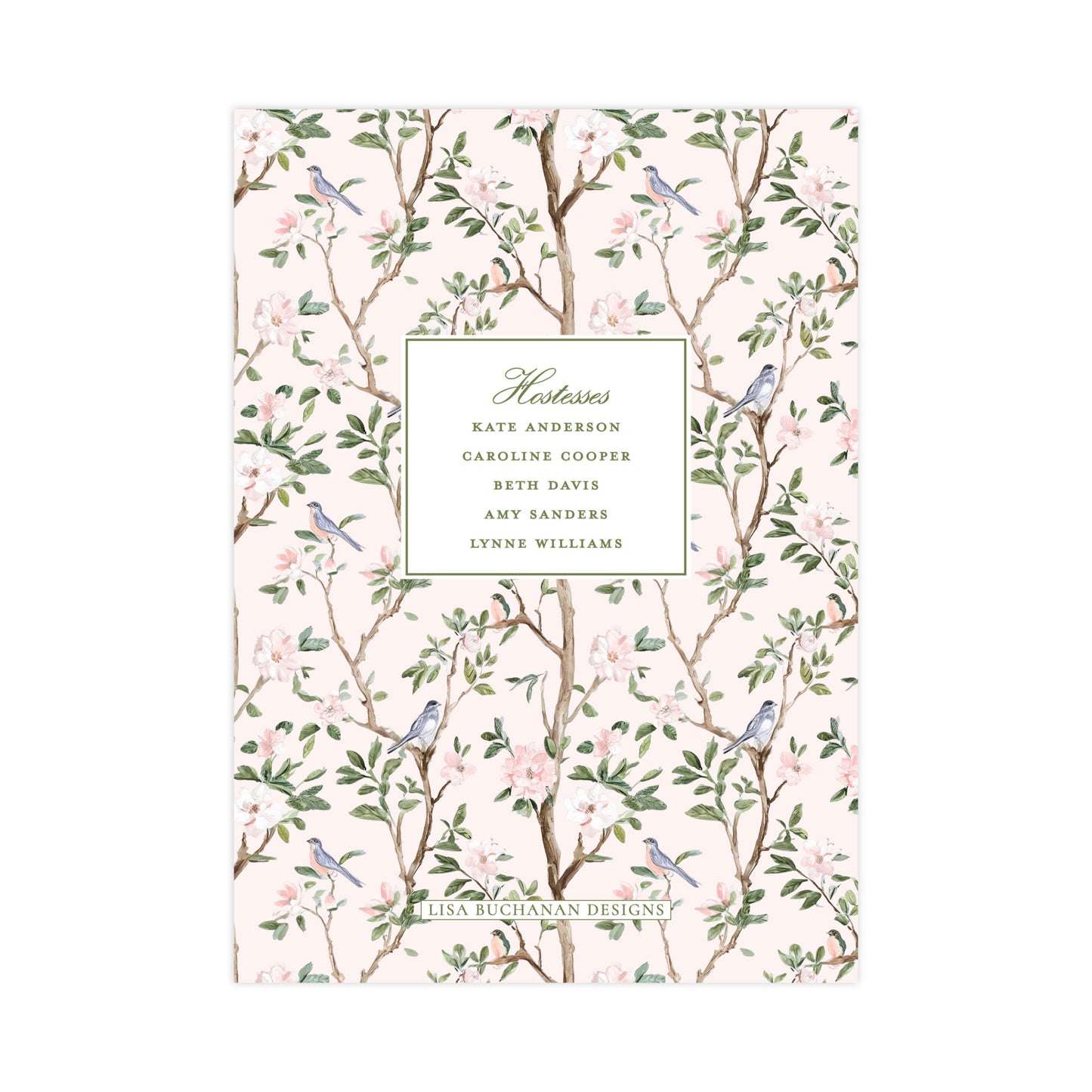 CHINOISERIE BIRDS (PINK) | BRIDAL SHOWER INVITATIONS