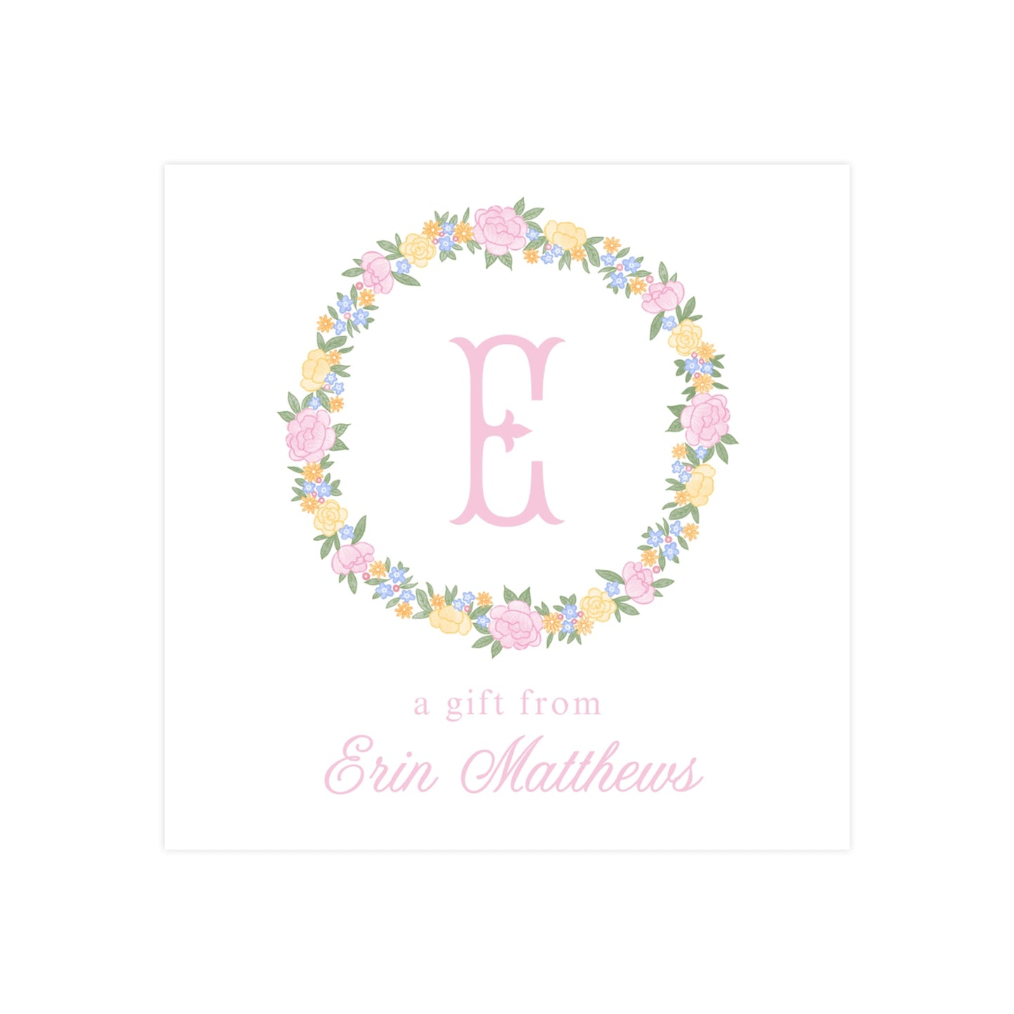 FLORAL WREATH | GIFT TAGS OR STICKERS