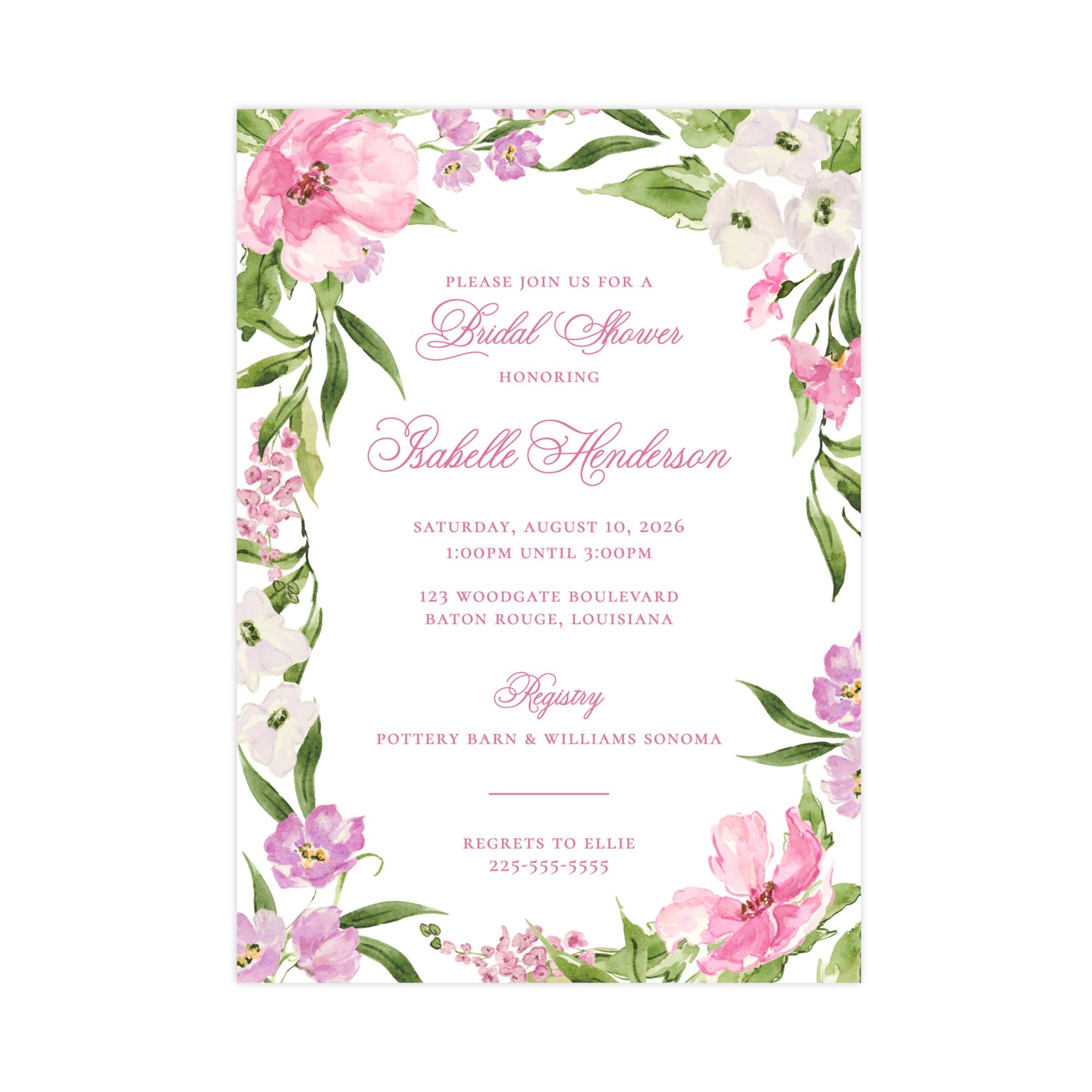 PETALS AND PARTERRE  | BRIDAL SHOWER INVITATIONS (Copy)