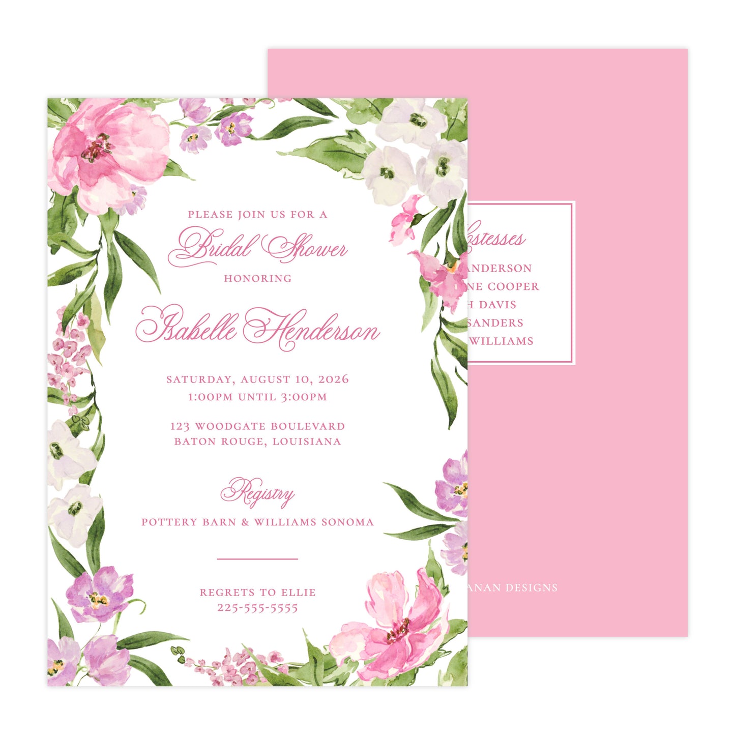 PETALS AND PARTERRE  | BRIDAL SHOWER INVITATIONS (Copy)