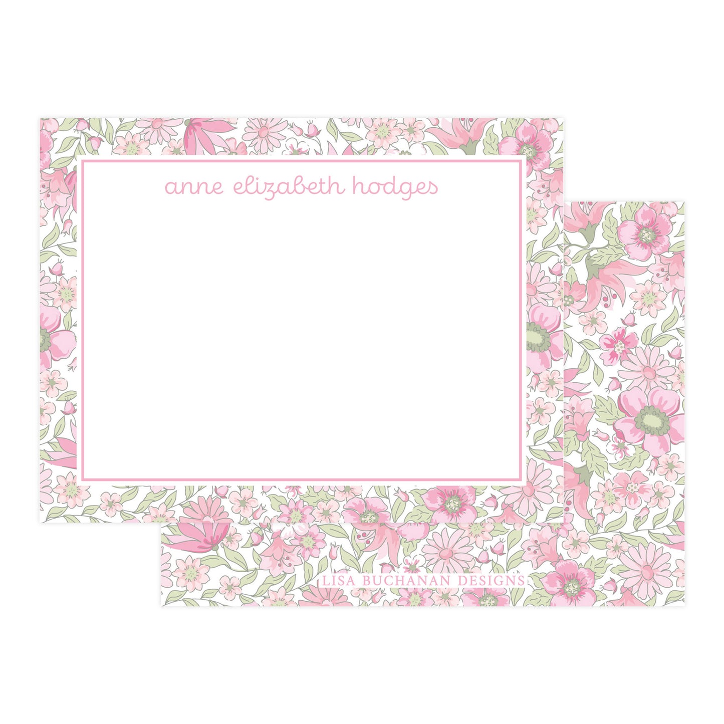 PINK FLORAL | NOTE CARDS