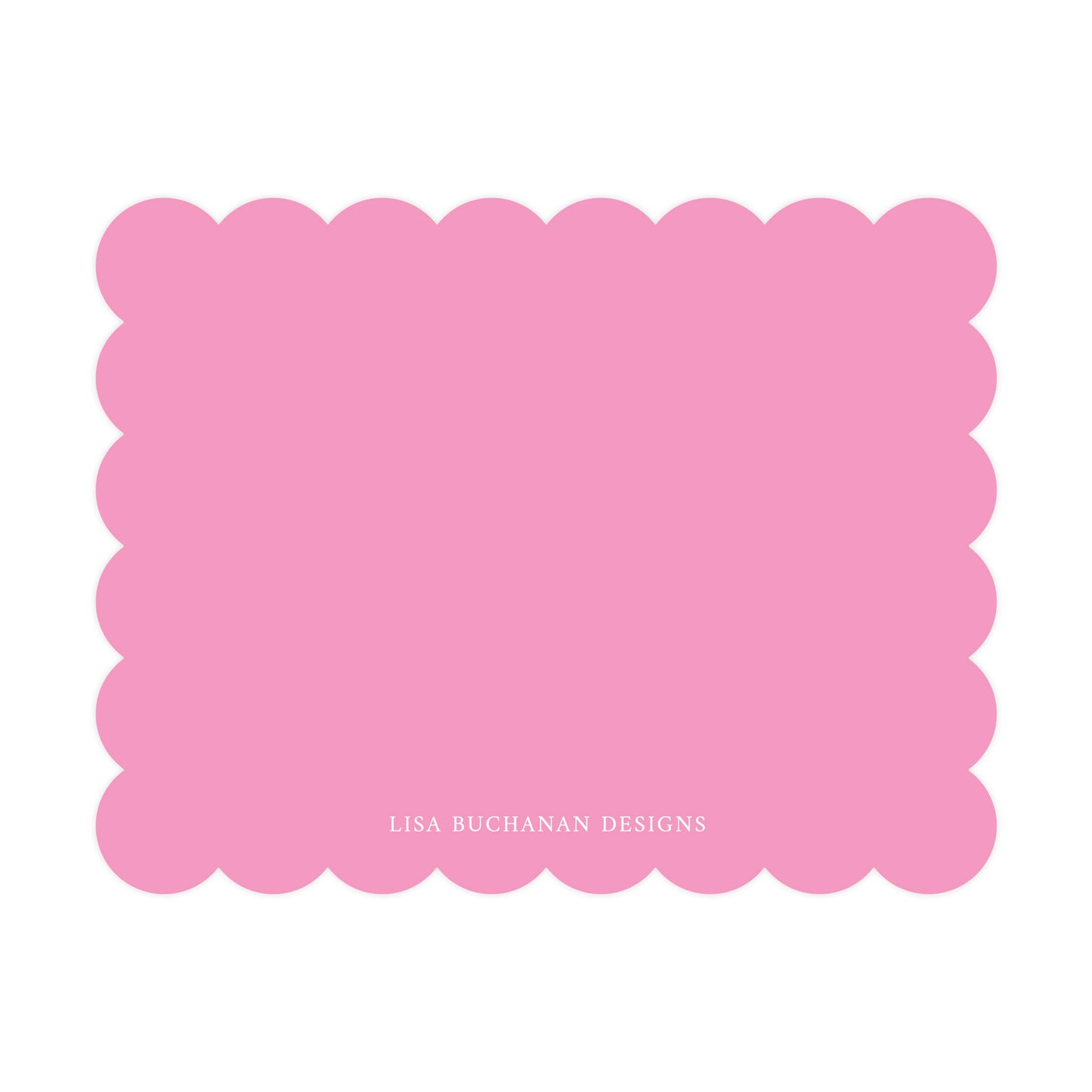 PINK MONOGRAM SCALLOP | NOTE CARDS