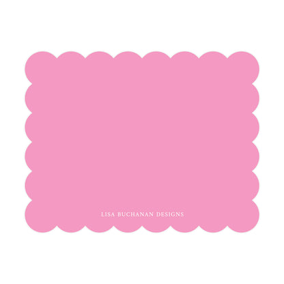 PINK MONOGRAM SCALLOP | NOTE CARDS