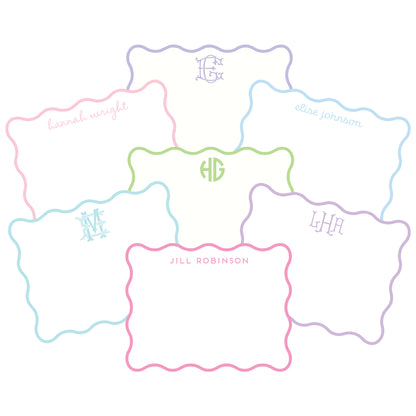 SINGLE WAVY BORDER | NOTE CARDS