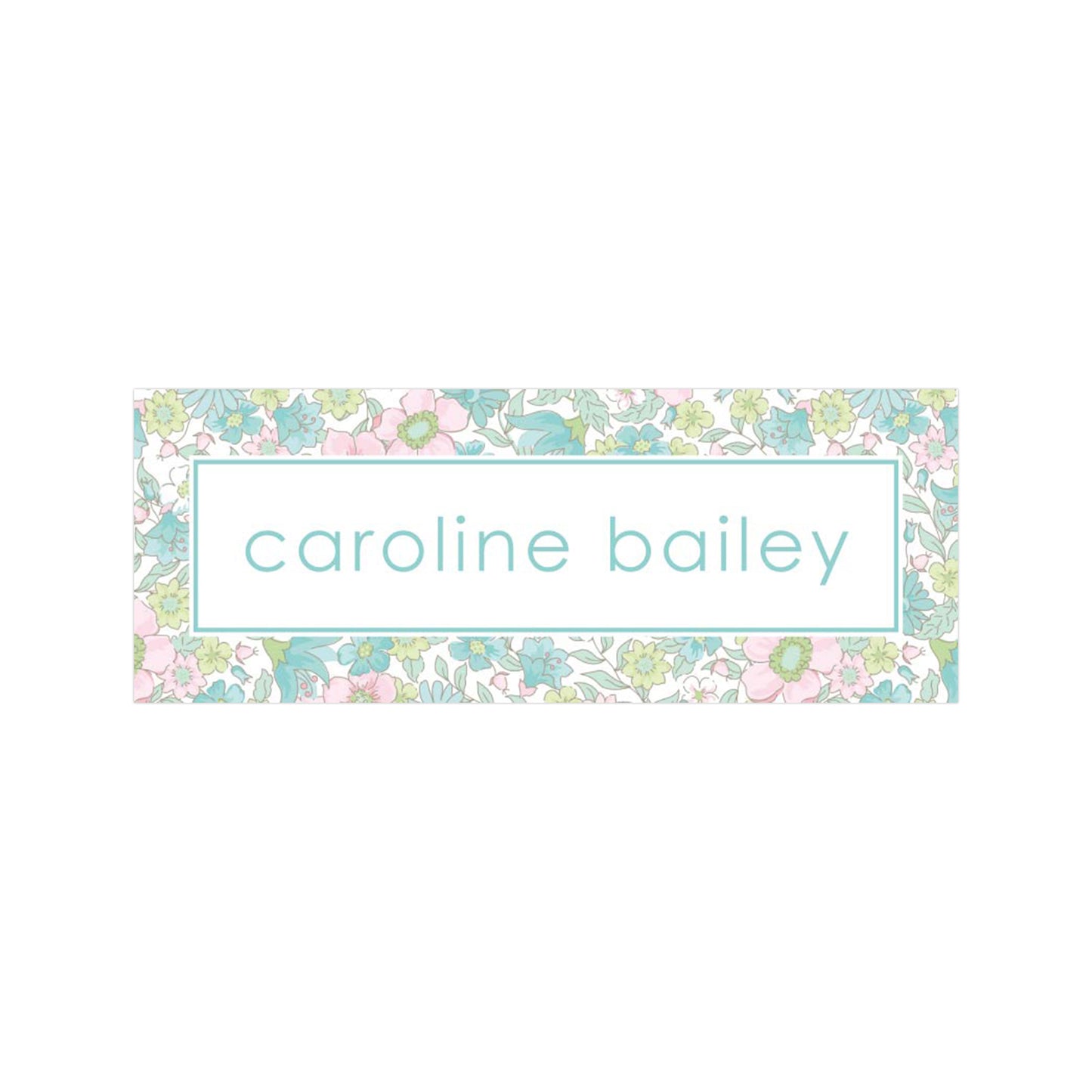 TURQUOISE FLOWERS | LABELS & STICKERS