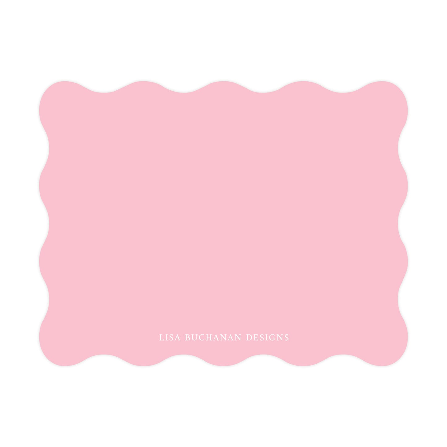 PINK WAVY MONOGRAM | NOTE CARDS