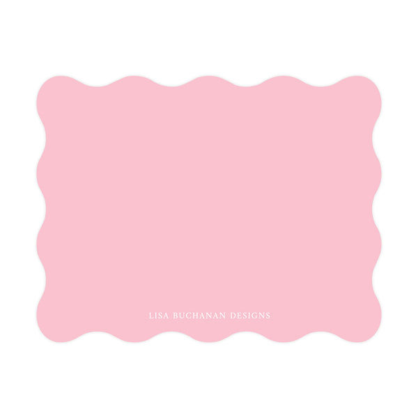 PINK WAVY MONOGRAM | NOTE CARDS