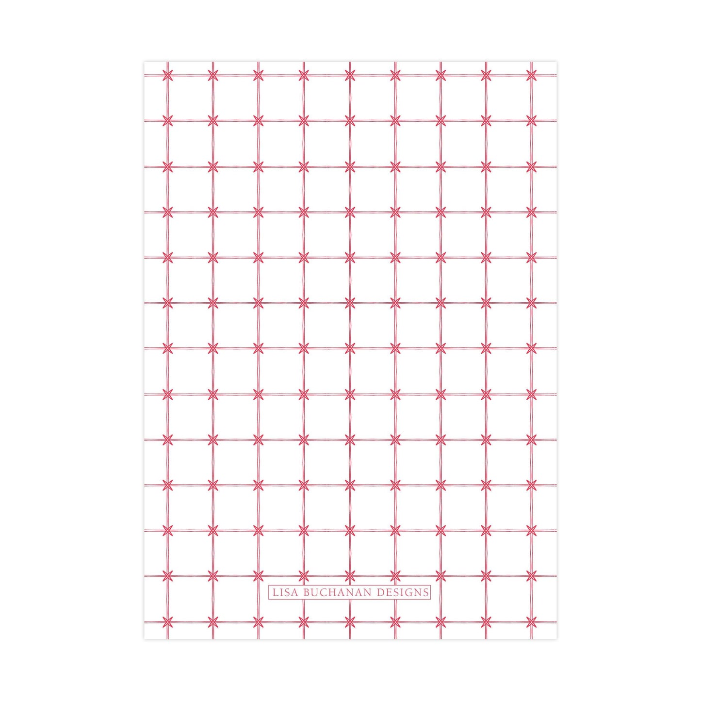 a repeating pattern of red stars on a white background.